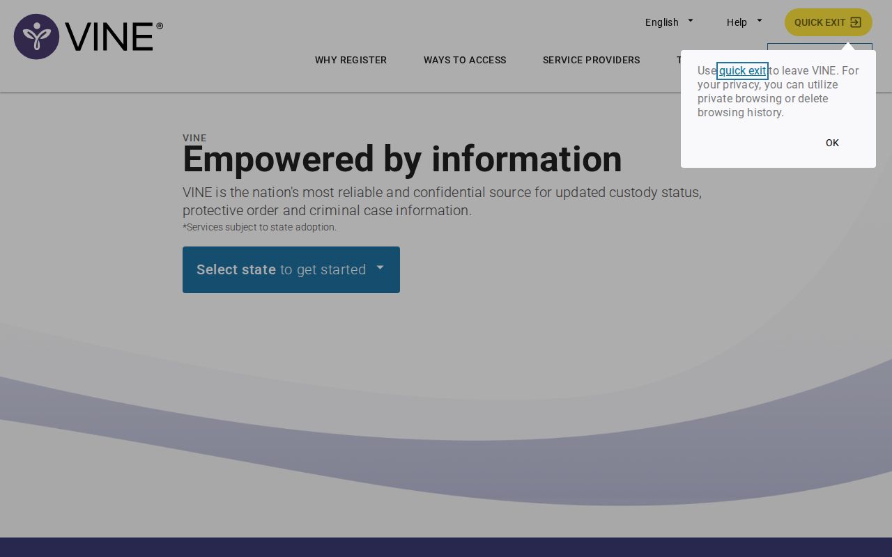VINELink Kentucky Find an Offender search interface